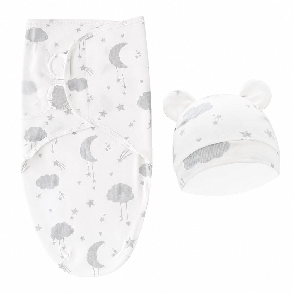 Swaddle Buddy | Wrap Swaddle + Hat Set