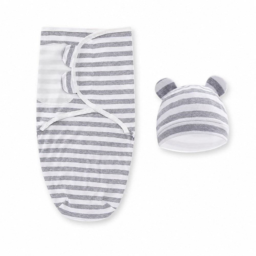 Swaddle Buddy | Wrap Swaddle + Hat Set
