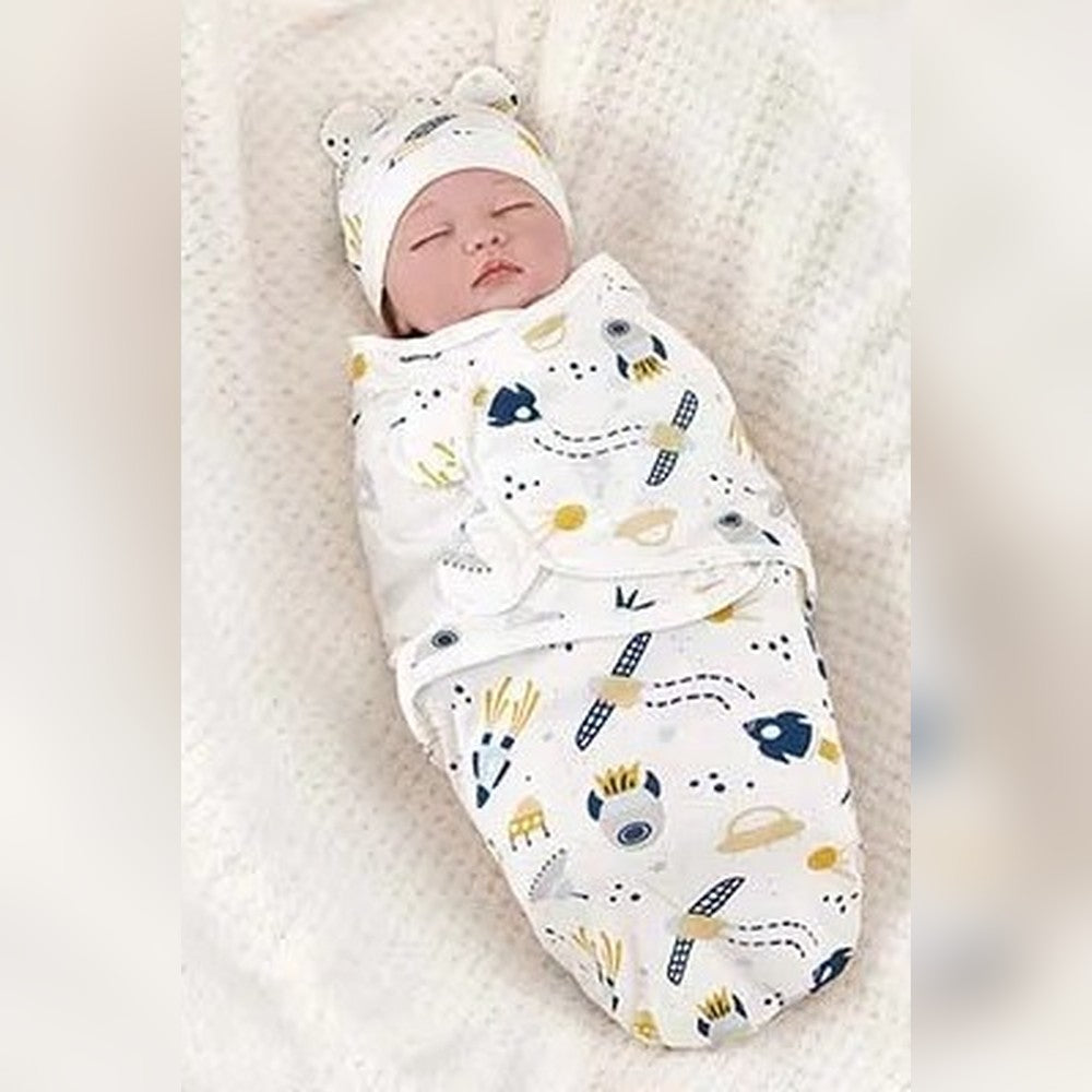 Swaddle Buddy | Wrap Swaddle + Hat Set