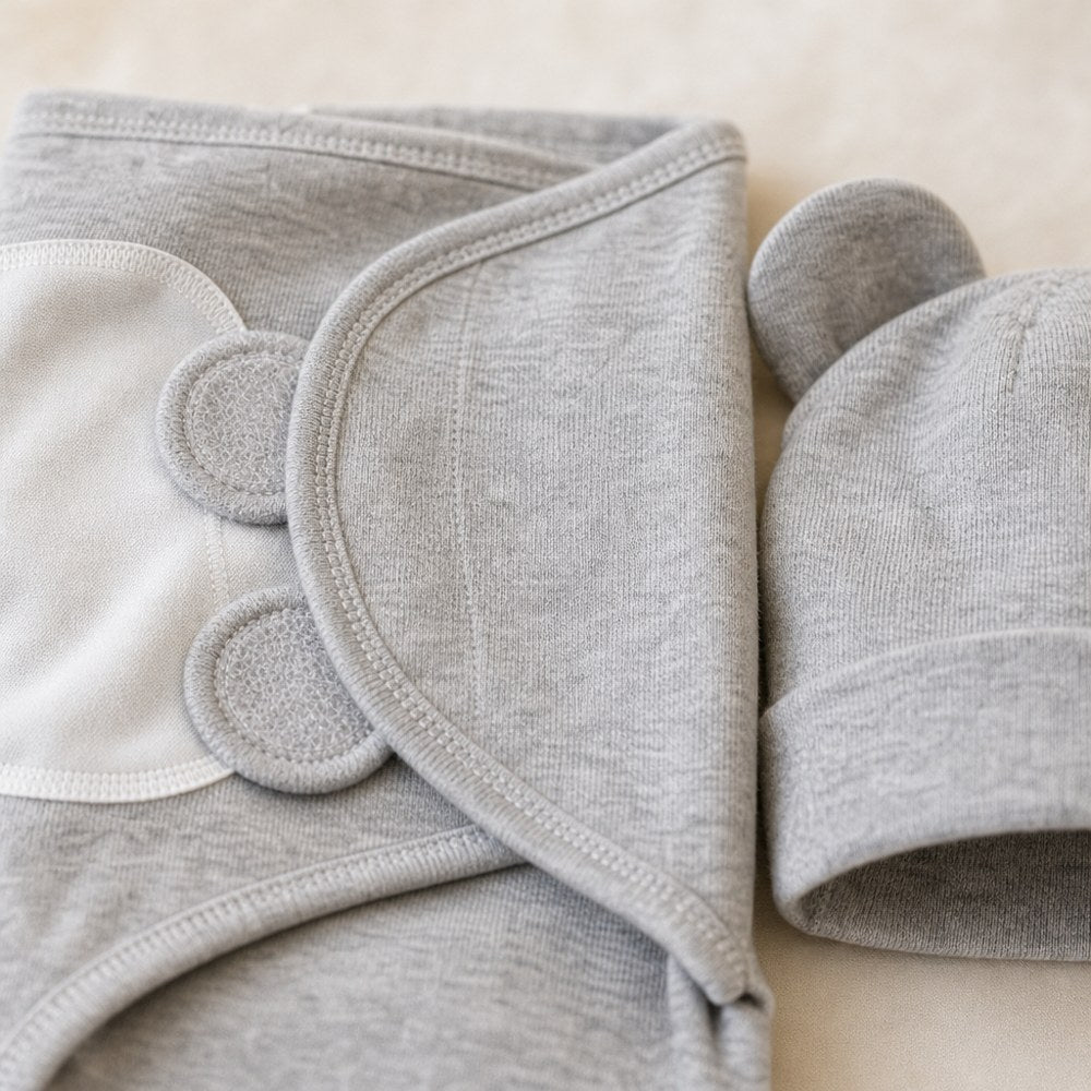 Swaddle Buddy | Wrap Swaddle + Hat Set