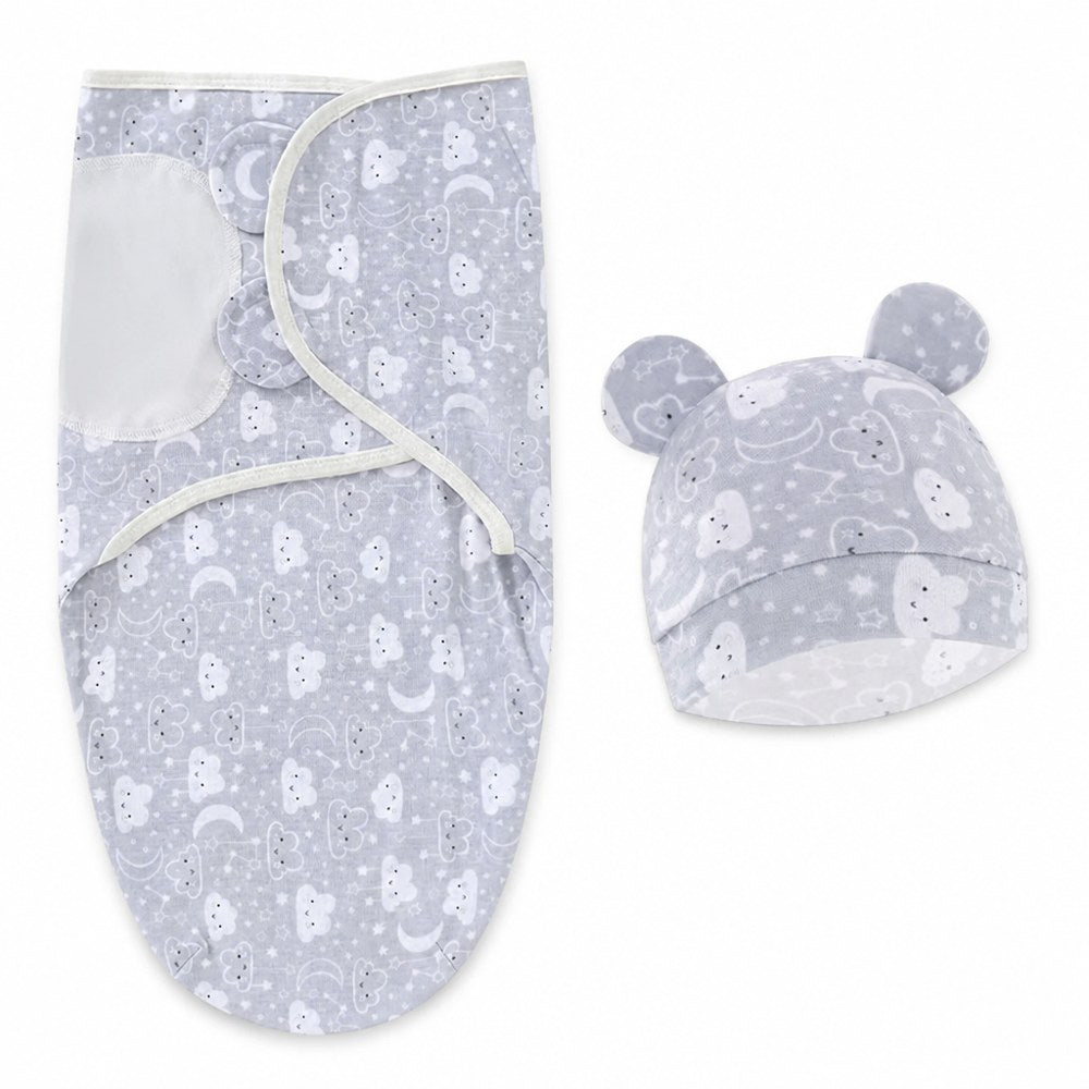 Swaddle Buddy | Wrap Swaddle + Hat Set