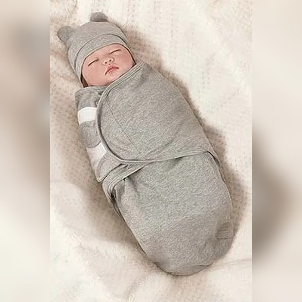 Swaddle Buddy | Wrap Swaddle + Hat Set