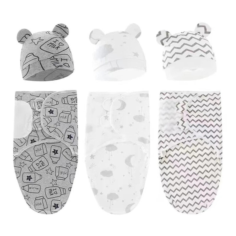 Swaddle Buddy | Wrap Swaddle + Hat Set
