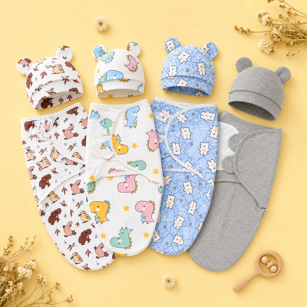 Swaddle Buddy colors laid flat